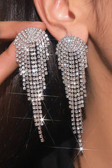 Rhinestone/Tassels Drop Earrings 751330283865 - COCOMELODY