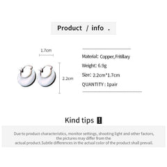 U-shaped bag mother-of-pearl earrings 868785939869 - COCOMELODY