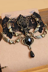 Lace and Alloy Necklaces with Crystals 630482029009 - COCOMELODY