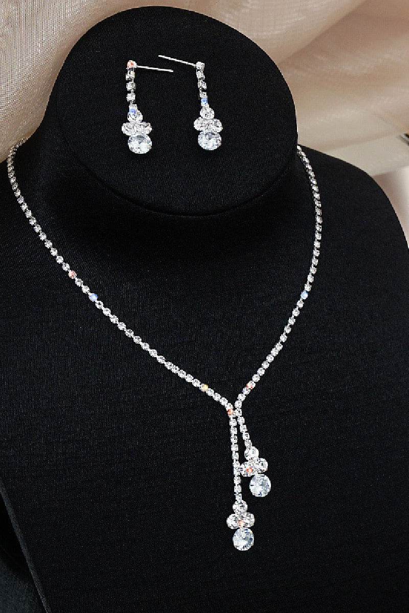 Gorgeous Zircon Earrings/Necklace Jewelry Sets (Set of 2) 680230262045 - COCOMELODY