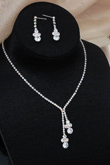 Gorgeous Zircon Earrings/Necklace Jewelry Sets (Set of 2) 680230262045 - COCOMELODY