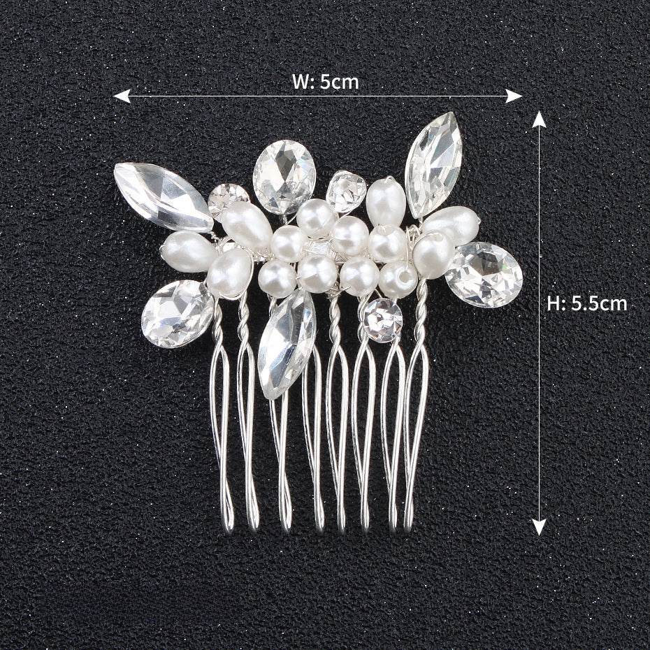 Pearl hair comb Hair Accessories 566704593828 - COCOMELODY