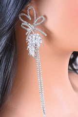 Rhinestone/Tassels Drop Earrings 789749822572 - COCOMELODY