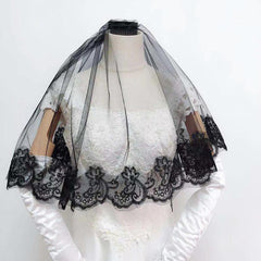 Black lace veil 583460859475 - COCOMELODY