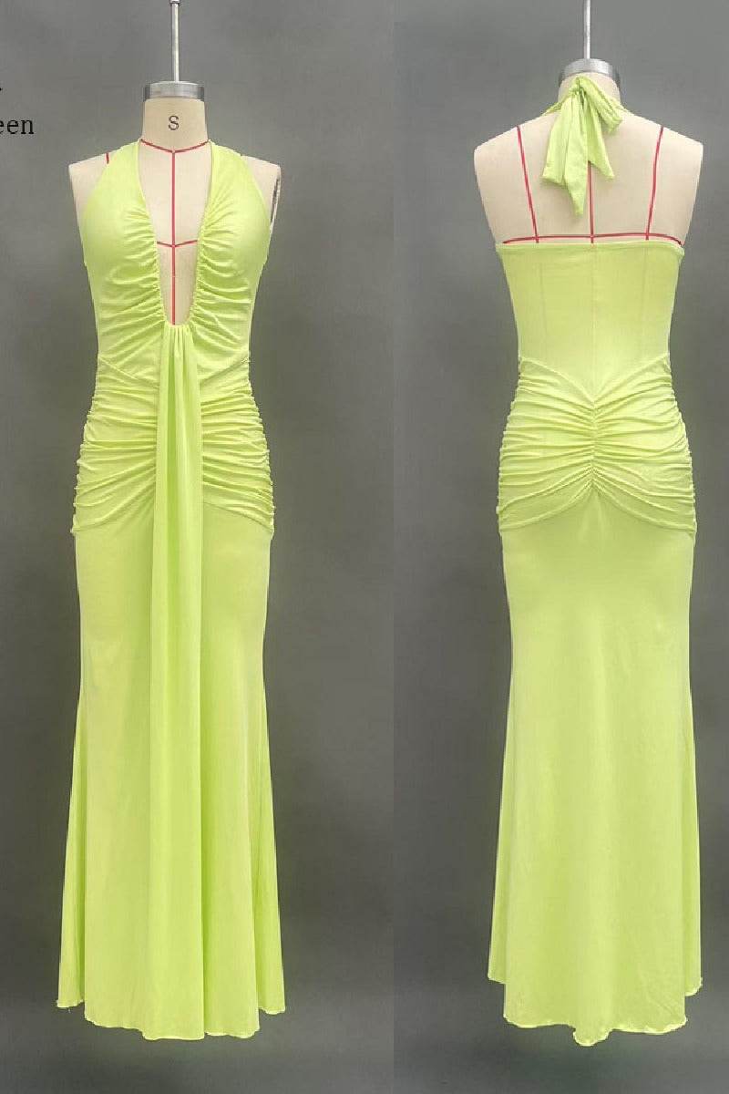 Mermaid	Maxi Knitted Semi Formal Wedding Guest Dresses 917018224683 - COCOMELODY