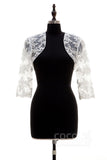 Lace 3/4 Length Sleeve Wedding Jacket AC6016 - COCOMELODY