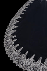 Two-tier Lace Edge Tulle Cathedral Veils Appliques AV18021 - COCOMELODY