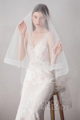 Elegant Two-tier Tulle Hip Veils AV18025 - COCOMELODY