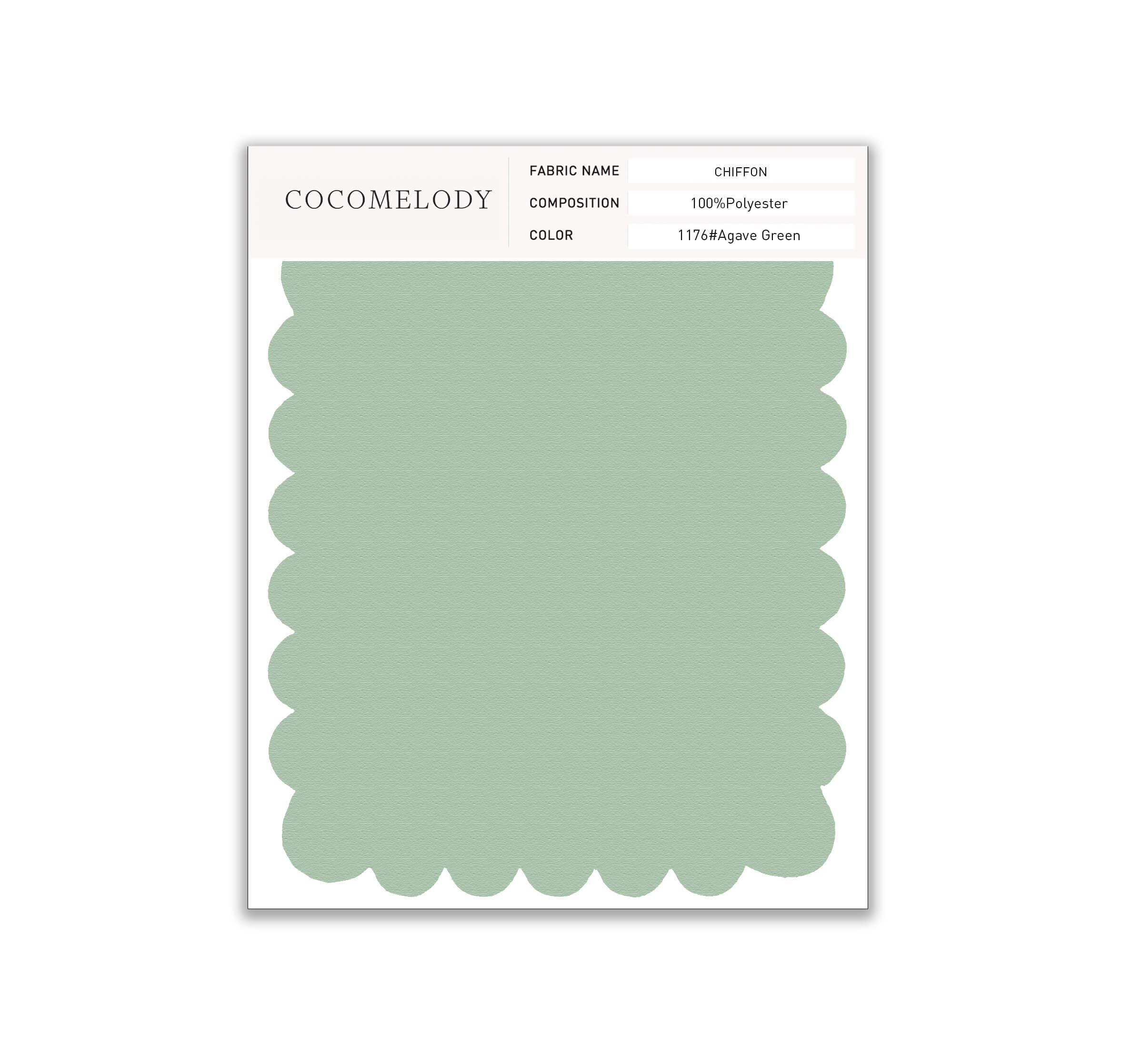Chiffon Fabric Swatch in Single Color SWCH16001 - COCOMELODY