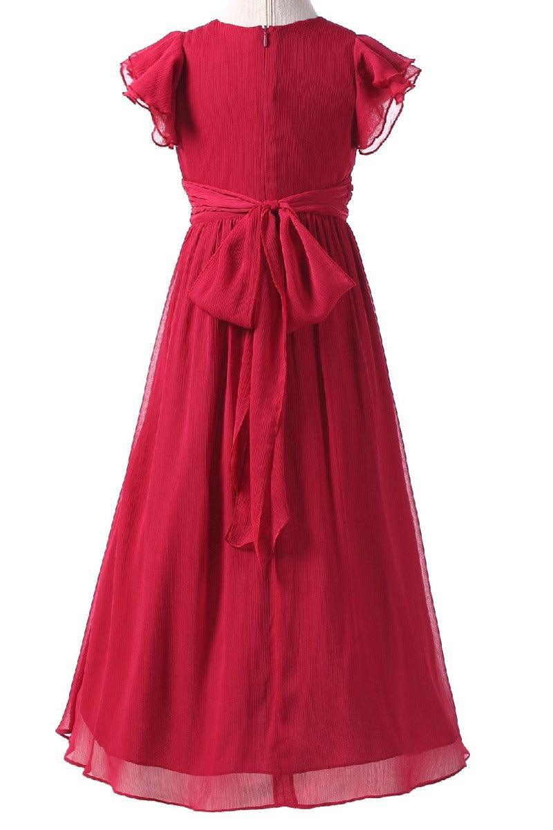 Elegant A-Line Scoop Bridesmaid Chiffon Gown B01MCSQLIY - COCOMELODY