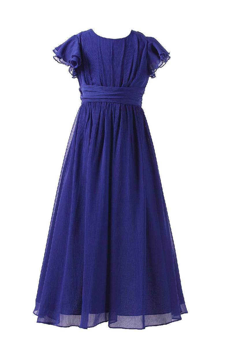Elegant A-Line Scoop Bridesmaid Chiffon Gown B01MCSQLIY - COCOMELODY