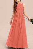 One Shoulder A-Line Junior Bridesmaid Dress B0C69DBSKL - COCOMELODY