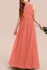 One Shoulder A-Line Junior Bridesmaid Dress B0C69DBSKL - COCOMELODY
