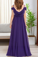 Floor Length Chiffon Junior Bridesmaid Dress B0DFVKW1HW - COCOMELODY