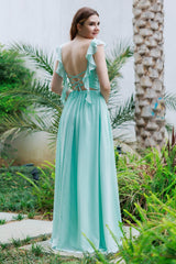 A-Line Floor Length Chiffon Bridesmaid Dress CB0706 - COCOMELODY