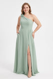 A-Line Floor Length Chiffon Bridesmaid Dress CB0707