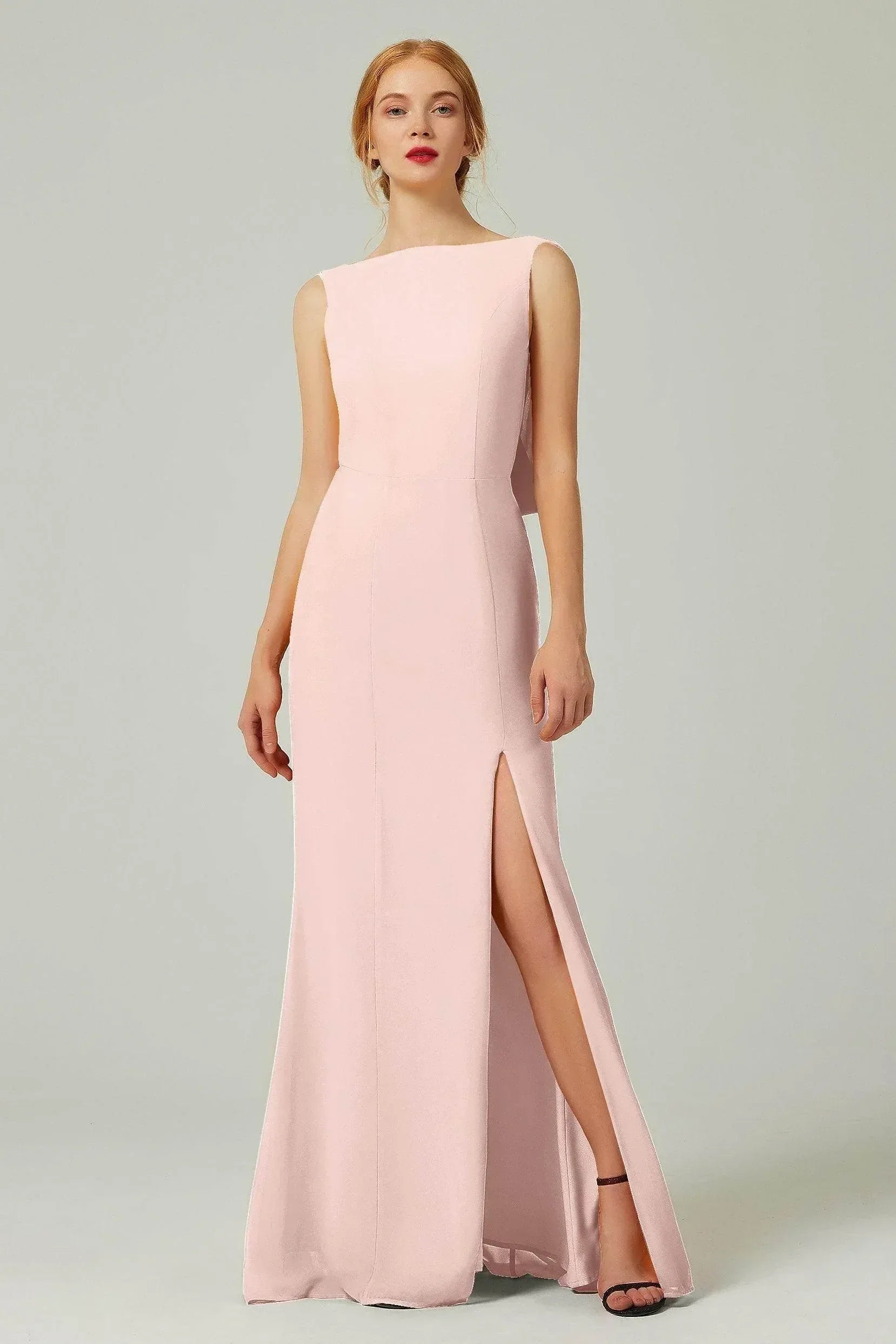 Sheath-Column Sweep-Brush Chiffon Dresses CB0310CS - COCOMELODY
