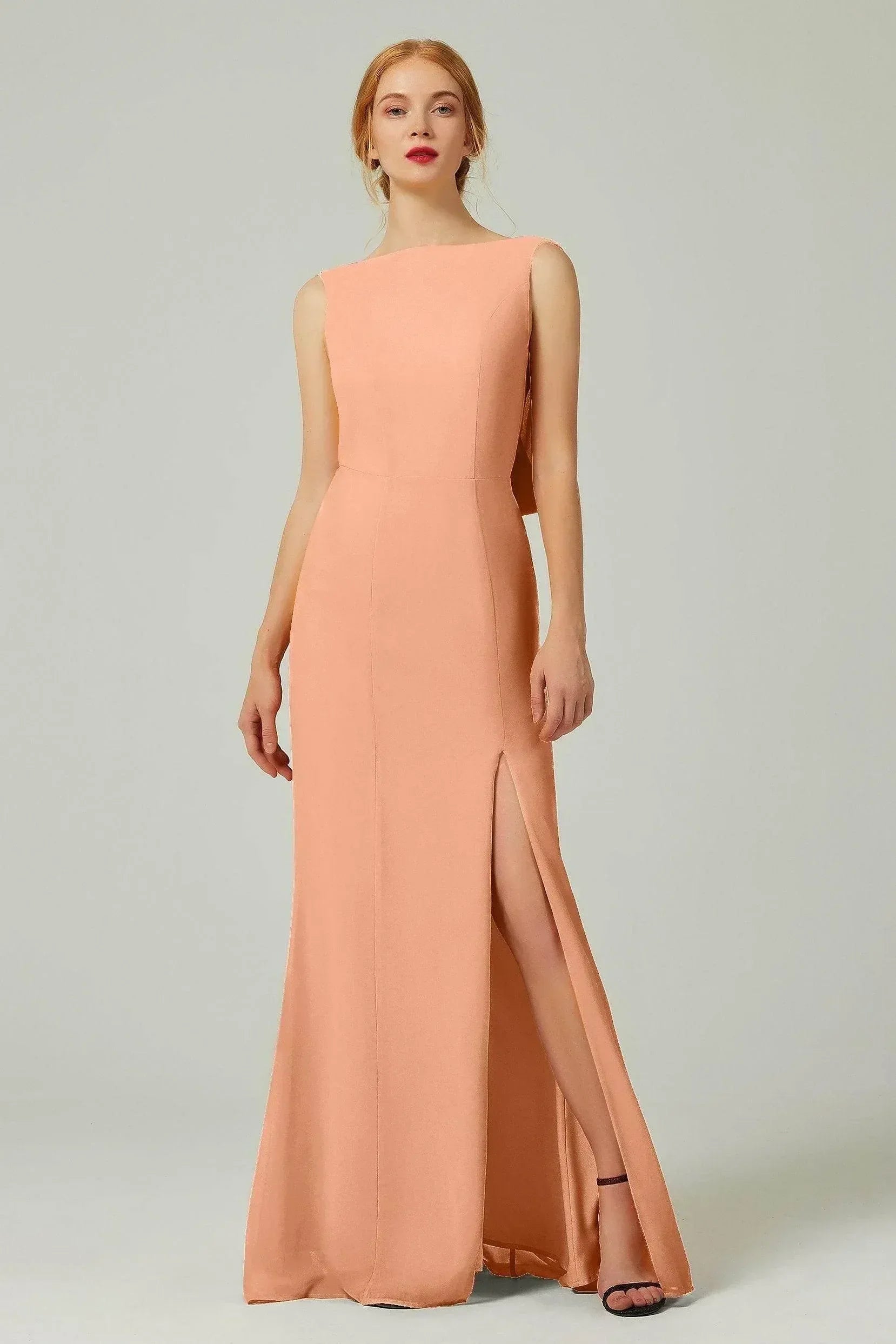 Sheath-Column Sweep-Brush Chiffon Dresses CB0310CS - COCOMELODY