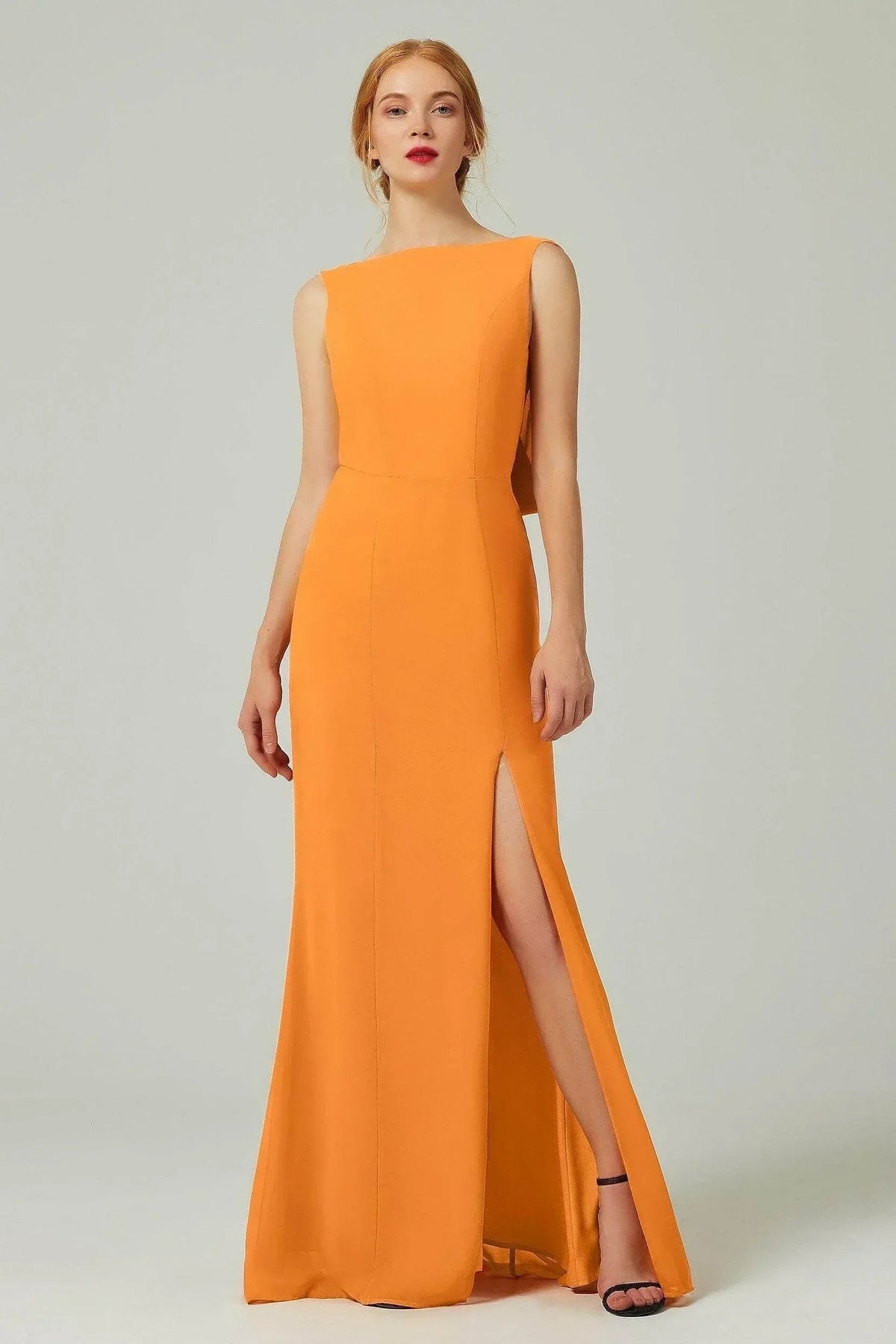 Sheath-Column Sweep-Brush Chiffon Dresses CB0310CS - COCOMELODY