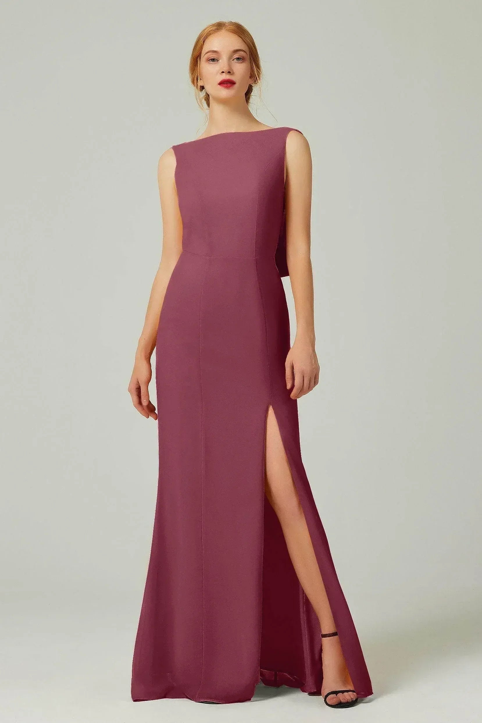 Sheath-Column Sweep-Brush Chiffon Dresses CB0310CS - COCOMELODY