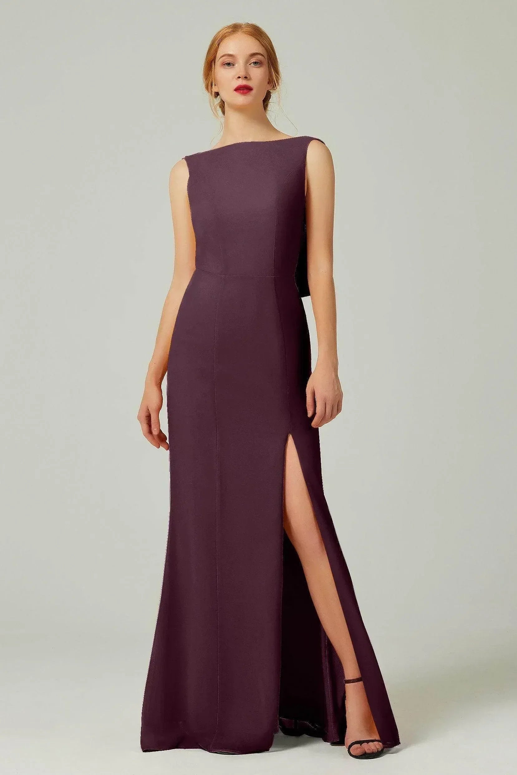 Sheath-Column Sweep-Brush Chiffon Dresses CB0310CS - COCOMELODY