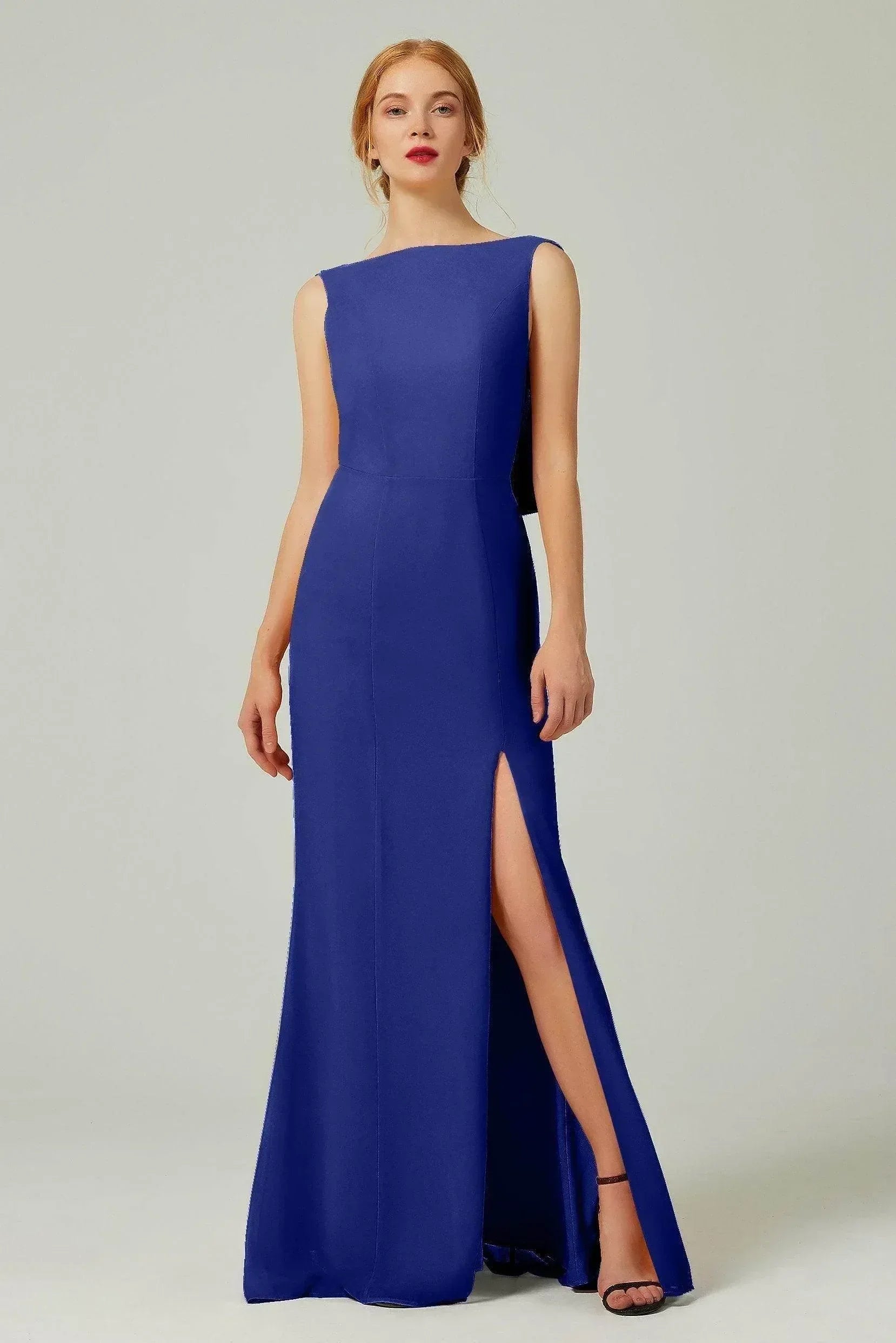 Sheath-Column Sweep-Brush Chiffon Dresses CB0310CS - COCOMELODY