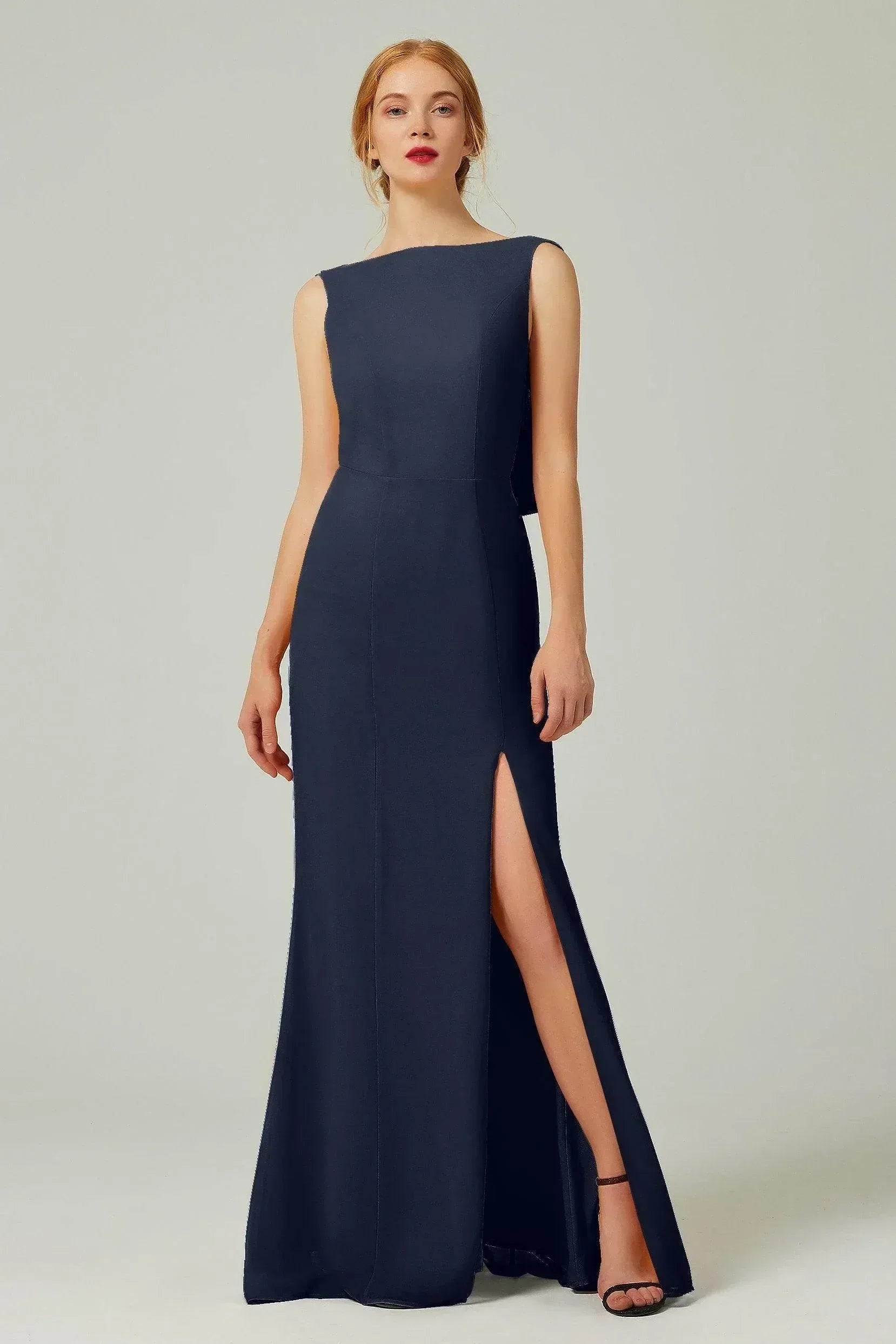 Sheath-Column Sweep-Brush Chiffon Dresses CB0310CS - COCOMELODY