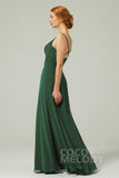 A-Line Floor Length Chiffon Bridesmaid Dress CB0322 - COCOMELODY