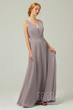 A-Line Floor Length Chiffon Bridesmaid Dress CB0332 - COCOMELODY