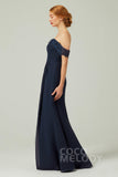 Sheath-Column Floor Length Chiffon Bridesmaid Dress Formal Dresses CB0338 - COCOMELODY