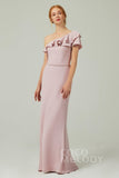 Sheath-Column Floor Length Chiffon Bridesmaid Dress CB0349 - COCOMELODY