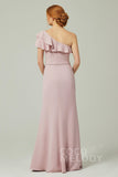 Sheath-Column Floor Length Chiffon Bridesmaid Dress CB0349 - COCOMELODY