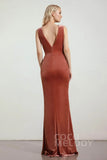 Sheath-Column Floor Length Velvet Dresses CB0428CS - COCOMELODY