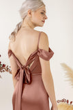 Trumpet Luxe Satin Bridesmaid Dress Formal Dresses CB0509 - COCOMELODY
