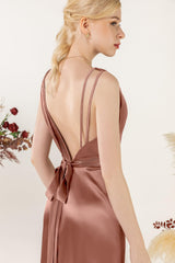 Trumpet Luxe Satin Bridesmaid Dress Formal Dresses CB0510 - COCOMELODY