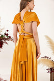 Asymmetrical Floor Length Velvet Bridesmaid Dress CB0514 - COCOMELODY