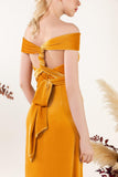 Sheath Sweep-Brush Train Velvet Bridesmaid Dress CB0516 - COCOMELODY