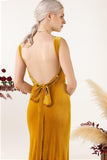 Sheath Sweep-Brush Train Velvet Bridesmaid Dress CB0518 - COCOMELODY