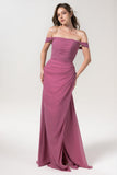 Sheath-Column Floor Length Chiffon Bridesmaid Dress Formal Dresses CB0561 - COCOMELODY