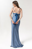 Trumpet Floor Length Luxe Satin Bridesmaid Dress Formal Dresses CB0589 - COCOMELODY