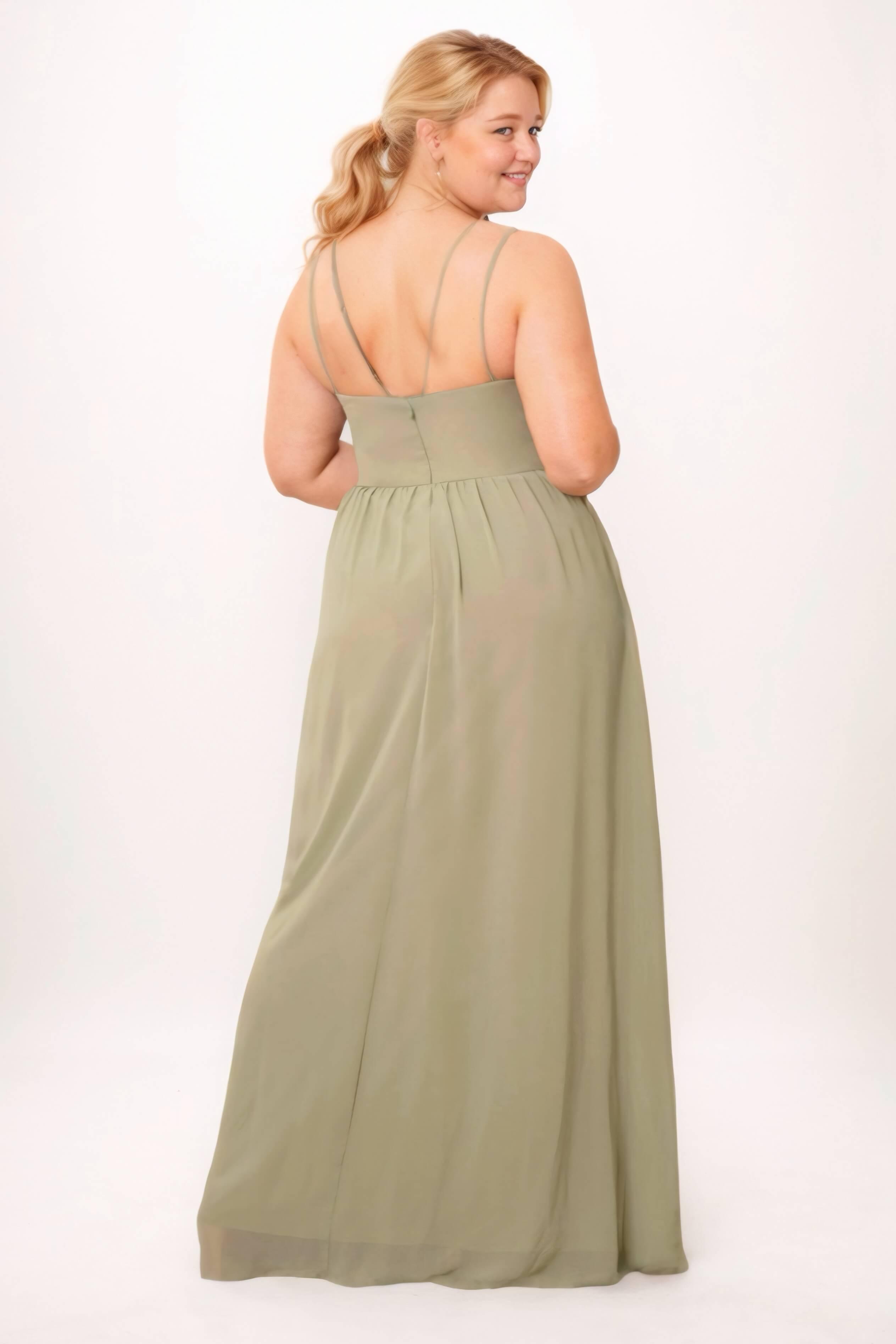 A-Line Maxi Chiffon Bridesmaid Dress CB0728 - COCOMELODY