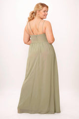 A-Line Maxi Chiffon Bridesmaid Dress CB0728 - COCOMELODY