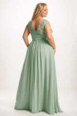 A-Line Maxi Chiffon Bridesmaid Dress CB0732 - COCOMELODY