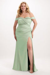 Sheath-Column Maxi Satin Bridesmaid Dress CB0736 - COCOMELODY