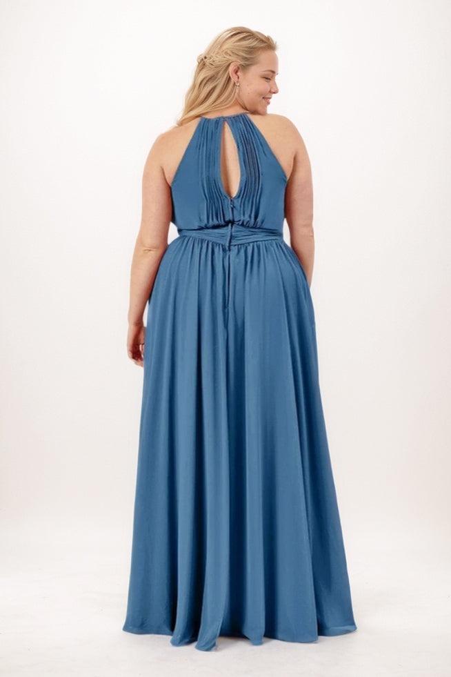A-Line Maxi Chiffon Bridesmaid Dress CB0737 - COCOMELODY