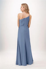 Sheath-Column Maxi Chiffon Bridesmaid Dress CB0739 - COCOMELODY