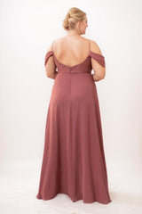 A-Line Maxi Chiffon Bridesmaid Dress CB0743 - COCOMELODY