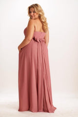 A-Line Maxi Chiffon Bridesmaid Dress CB0745 - COCOMELODY