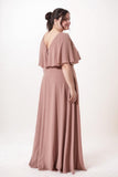 A-Line Maxi Chiffon Bridesmaid Dress CB0759 - COCOMELODY