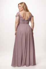 A-Line Maxi Chiffon Bridesmaid Dress CB0765 - COCOMELODY
